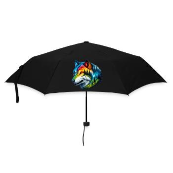 Loup - Parapluie standard - noir - Devant