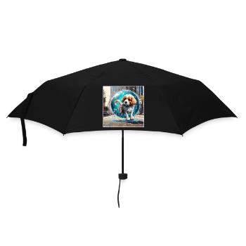 Animal dans bulle de savon / enfantin / mignon / chien - Parapluie standard - noir - Devant