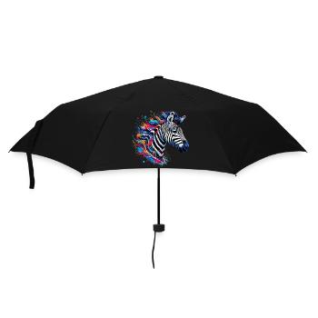 Zèbre - Parapluie standard - noir - Devant
