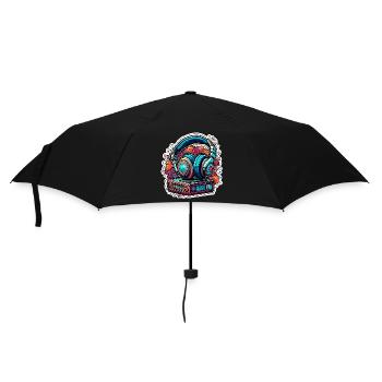 Headphones / Audio / Music / Sound / Cool - Umbrella (small) - black - Front