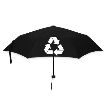 Logo de recyclage Symbole de recyclage Jour de la Terre Garçons - Parapluie standard - noir - Devant