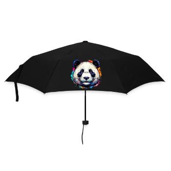 Panda - Regenschirm (klein) - Schwarz - Vorne