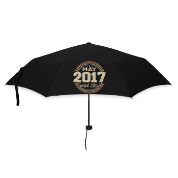 May 2017 Vintage Born In May 2017 Birthday - Umbrella (small) - black - Front