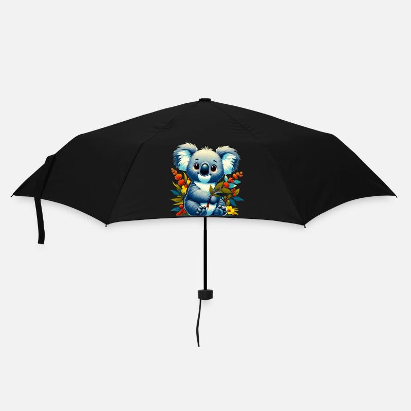 Koala - Regenschirm (klein) - Schwarz