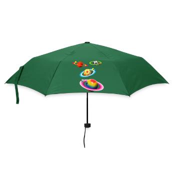 Bunte Bälle - Regenschirm (klein) - Flaschengrün - Vorne