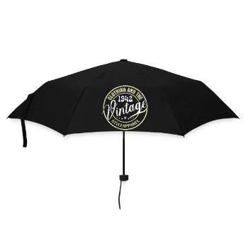 Jahrgang 1942 Geburtstagsgeschenk 1942 Retro 1942 - Regenschirm (klein) - Schwarz - Vorne