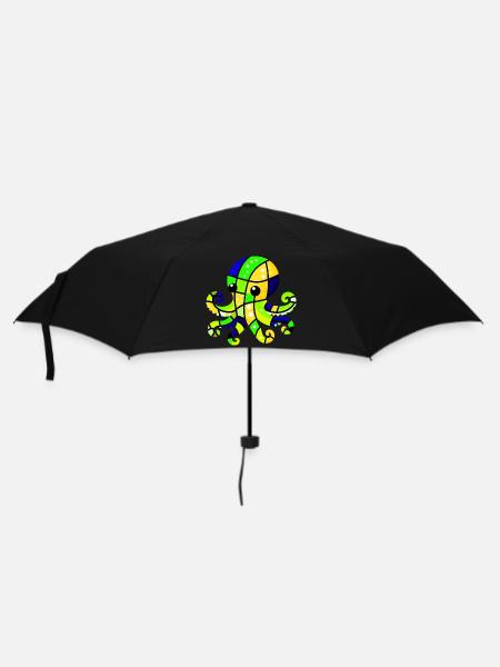 Krake - Regenschirm (klein) - Schwarz