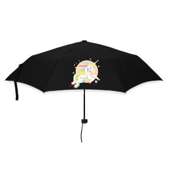 Licorne géométrique délicate – Rêveuse et magique - Parapluie standard - noir - Devant