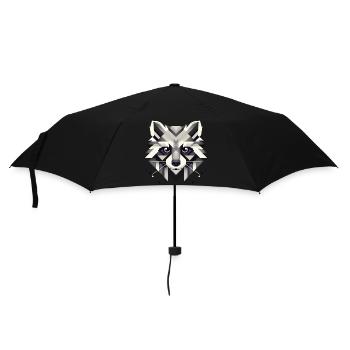 Geometric raccoon in stylish symmetry - Umbrella (small) - black - Front