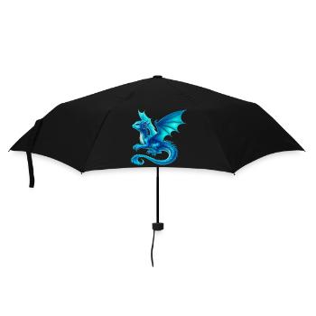 Drache - Regenschirm (klein) - Schwarz - Vorne