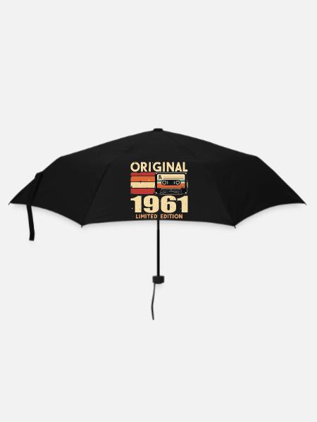 Geburtstag 1961 - Legendär Seit 1961 Geschenk 1961 - Regenschirm (klein) - Schwarz