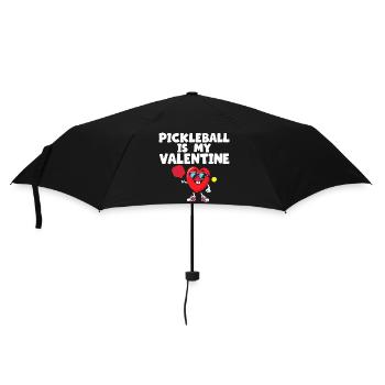 Pickleball ist mein Valentinsgeschenk - Regenschirm (klein) - Schwarz - Vorne