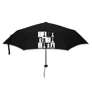 Chess Pieces Sketch - Umbrella (small) - black - Front