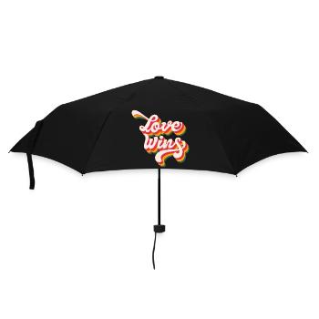 LGBTQ Pride Month - Love Wins - Umbrella (small) - black - Front