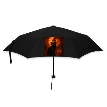 Halloween Pumpkin Cat Costume Gift - Umbrella (small) - black - Front