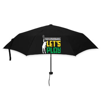 Joueur de tennis Jouons au tennis - Parapluie standard - noir - Devant