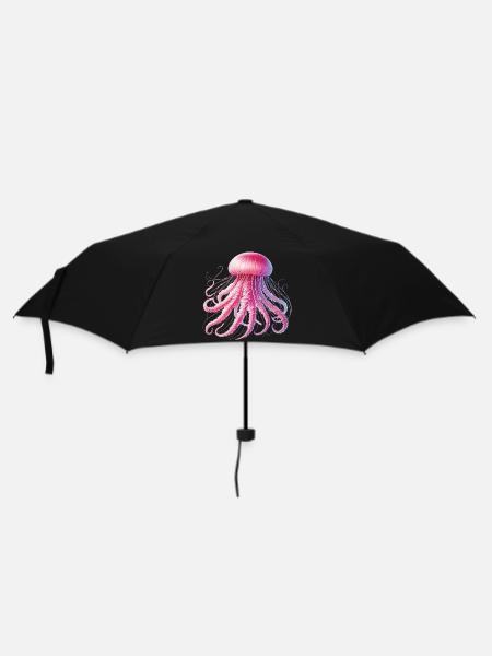 Qualle Meerestiere Karneval Tentakeln Feuerqualle - Regenschirm (klein) - Schwarz