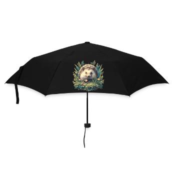 Igel - Regenschirm (klein) - Schwarz - Vorne