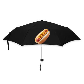 Hot Dog, Viennese Sausage, Sausage - Umbrella (small) - black - Front