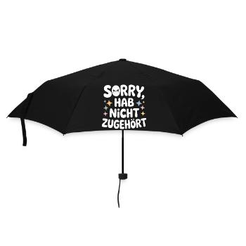 Sorry Hab Nicht Zugehört Abgelenkt Anti Social - Regenschirm (klein) - Schwarz - Vorne