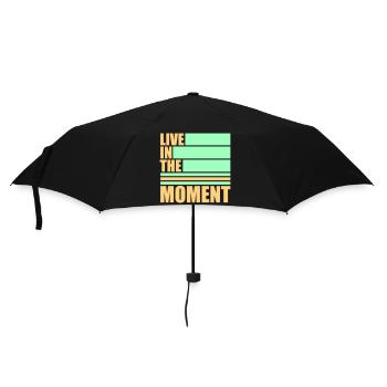 Live In The Moment Mindfulness Presence Awareness - Umbrella (small) - black - Front