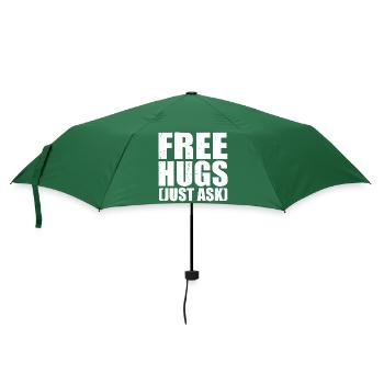 Câlins gratuits, il suffit de demander un texto angoissé - Parapluie standard - vert bouteille - Devant