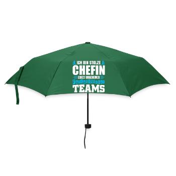 Stolze Chefin Chef Frau Abteilungsleiter Teamchef - Regenschirm (klein) - Flaschengrün - Vorne