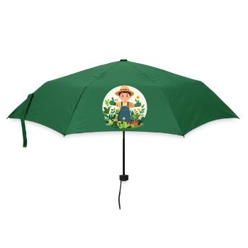 Motif de jardinier Green Thumb Plant Comprehenser - Parapluie standard - vert bouteille - Devant