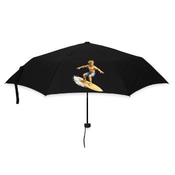 Surfer on wave in summer - Umbrella (small) - black - Front