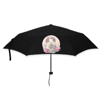 Guinea pig with flowers - Umbrella (small) - black - Front