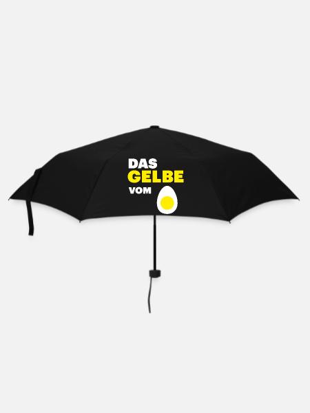 Hühner Fans - Hahn - Gockel - Eigelb - Regenschirm (klein) - Schwarz