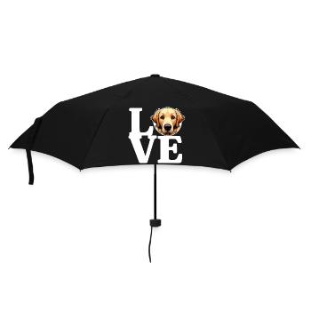 LOVE Golden Retriever Dog Dog Lover Funny - Umbrella (small) - black - Front