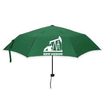 New Mexico Oilfield Pumpjack Design - Umbrella (small) - bottlegreen - Front