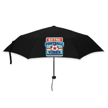 Retro_Football_Vibes - Regenschirm (klein) - Schwarz - Vorne