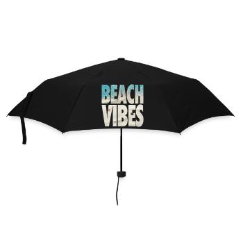 Ambiances de plage - Texture océanique tropicale et sable - Parapluie standard - noir - Devant