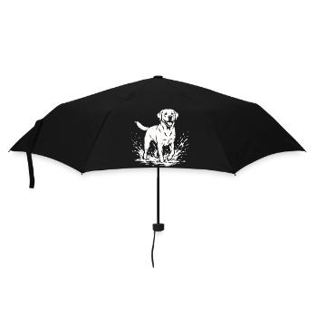 Labrador Water Splash Dog Lover Shirt - Umbrella (small) - black - Front