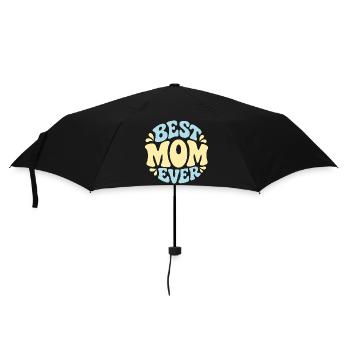 Best Mom Ever Pastel Print - Regenschirm (klein) - Schwarz - Vorne
