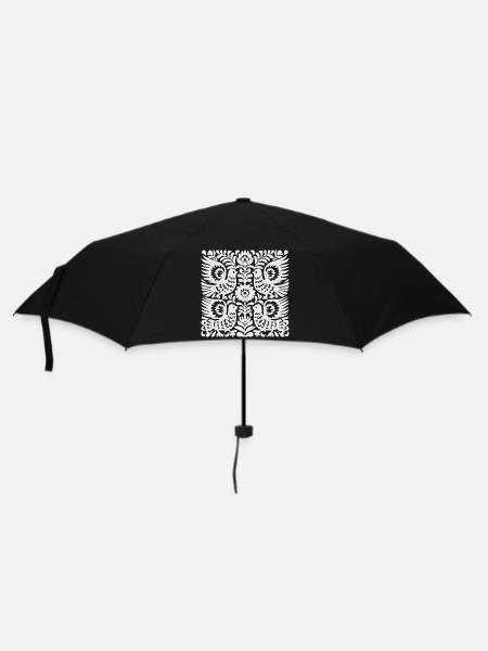 Taube-Blumenwappen - Regenschirm (klein) - Schwarz