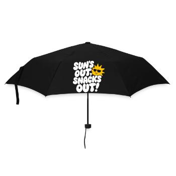 Suns Out Snacks Out Summer Design - Regenschirm (klein) - Schwarz - Vorne