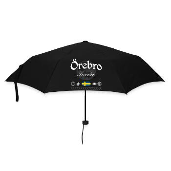 Örebro Schweden Streetwear Reise Souvenir - Regenschirm (klein) - Schwarz - Vorne