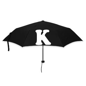 Imprimé grand style K | Lettre K | K Logo - Parapluie standard - noir - Devant