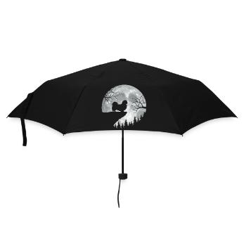 Pekingese Full Moon - Peke Dog Mom Dad Lap Dog - Umbrella (small) - black - Front