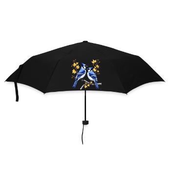 Design der Ahornzweige von Blue Jays. - Regenschirm (klein) - Schwarz - Vorne