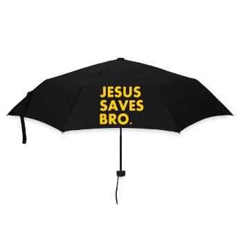 Jesus saves bro - Umbrella (small) - black - Front