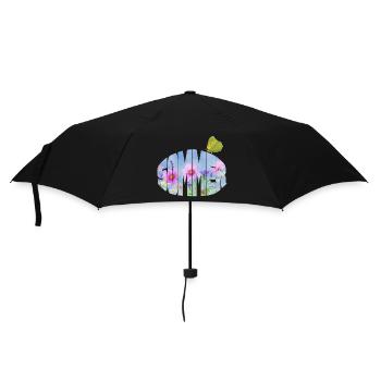 Sommer wiese mit zitronenfalter - Regenschirm (klein) - Schwarz - Vorne