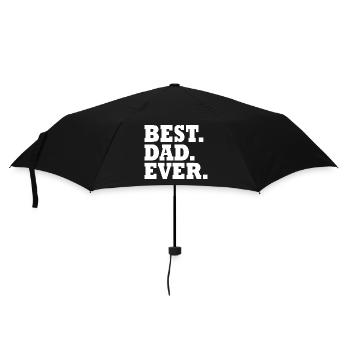 Best dad ever - Regenschirm (klein) - Schwarz - Vorne