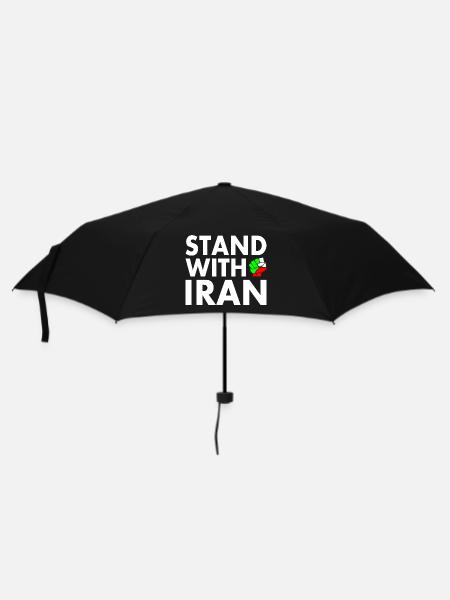 Stand with iran - Regenschirm (klein) - Schwarz