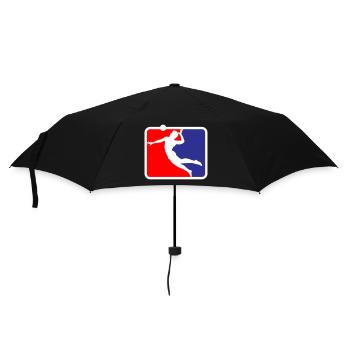 Volleyball Beachvolleyball | Farben änderbar - Regenschirm (klein) - Schwarz - Vorne