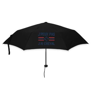 Ich kann nicht, ich habe ein Pferd - Regenschirm (klein) - Schwarz - Vorne