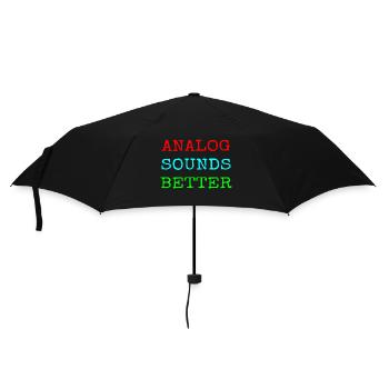 Analog Sound Better - Regenschirm (klein) - Schwarz - Vorne